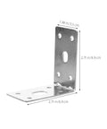 Sturdy Heavy Duty Iron L Shape Shelf Brackets Set Of 5 90 Degree Corner Supports For Shelves And Furniture Easy To Install Silver Finish