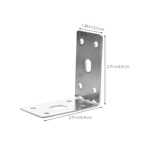 Sturdy Heavy Duty Iron L Shape Shelf Brackets Set Of 5 90 Degree Corner Supports For Shelves And Furniture Easy To Install Silver Finish