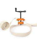 Workhorse Heavy Duty Canvas Band Clamp, 10 Foot Length, 2 Inch Wide Industrial Grade Tool, showing self locking and screw crank mechanism