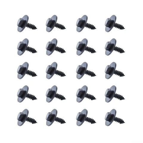 Beefy Hex Head Screws And Fasteners Kit For Splash Shield And Underbody Engine Covers Mercedes Benz 20 Piece Universal Metal Bumper Trim Bolts Set For Various Models, 20 black metal screws