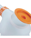Pinocchio Themed Oil Mug 5 Liter With Nozzle And Lid Included Durable Polyethylene Oil Transfer Jug for garage use, orange lid