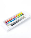 GMK Stock Color Keycaps For Custom Mechanical Keyboard Builds Color Match Ref Made In Germany Premium Double Shot Abs Or Pbt Mx Switch Compatible Look Sick On Your Rig Flex Up Typing Vibe Dope Keys Stylish High End Affordable Value Pick Yours Now. colorful GMK keycaps in tray, angled view