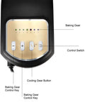 Control panel of the fully automated electric coffee bean roaster with buttons and indicators for operation.