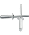 Heavy Duty Aluminum Blind Rivets Top Shelf Dome Head Silver Metal Fasteners showing two 20mm aluminum rivets for metal repairs.