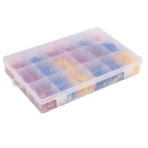 Get Your Wiring Done Right With This Massive 1200 Piece Assorted Insulated Crimp Terminals Set Featuring Ring Fork U-Type Spade And Butt Connectors For All Your Electrical Projects. clear plastic organizer box with assorted insulated crimp terminals