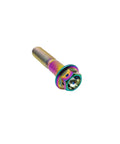 Heavy Duty Aviation Grade Titanium Hex Head Bolts With Dripping Rainbow Pvd Coating M10x1.25x65mm close-up view of bolt