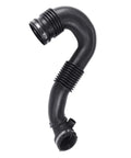 Quality Air Inlet Hose Assembly Replacement For Repair Shops DIY Car Owners Ribbed Curved Body Side Port Engine Bay Service Upgrades Easy Install Single Hose Package Built Tough Rock Solid Save Labor Fix It Yourself Today. black ABS plastic air inlet hose assembly, curved ribbed body with metal clamps