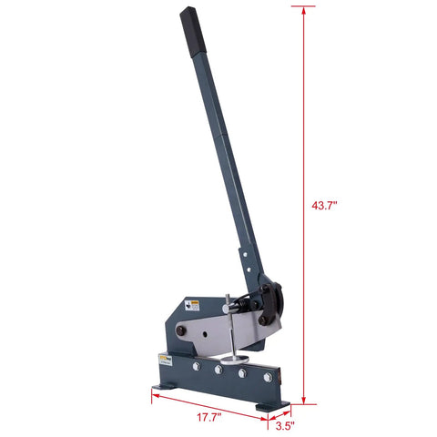 Heavy Duty 12 Inch Sheet Metal Shear, Tough As Nails Manual Cutting Tool That Chews Through Steel Bars And Rods Like Butter With A Solid Steel Frame For Fast Shop Projects