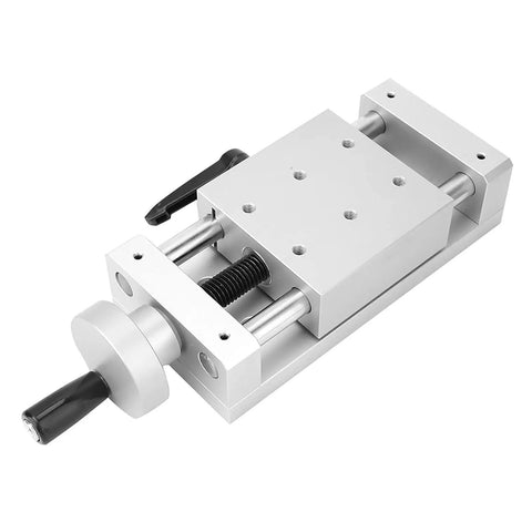 Linear Stage Actuator 50, 100, And 150 Mm Pro Grade Manual Metal Ball Screw Stage For Woodworking And Engraving Machines Spindle DIY CNC Router Parts 80x80mm Stroke 50mm, aluminum, handwheel