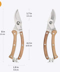 Workhorse Wood Handle Pruning Shears With SK-5 Blade For Clean, Crisp Cuts, 1 Inch Cutting Capacity, 8 Inch Length
