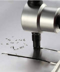 Pro Grade Beefy Double Head Sheet Metal Nibbler Cutter With Handle And Wrench 360 Degree Adjustable Head in action on sheet metal