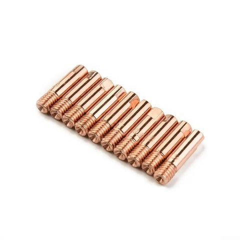 Pro-Grade 0.9mm MIG Welding Nozzles M6 Fit MB-15AK Torch Pack Of 12 Brass Tips With Tube Holder Insert for Outdoor Metalworking and Fabrication