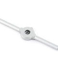 Close-up of die wrench from Metric Tap And Die Set 30 Pcs Hand Tools Kit For Threading With Adjustable Wrench Pro Grade Coarse And Fine Dies.