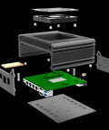 Straight Up Kickin Barebone Mini Pc Board Dropped With An Intel Core I7 8265U Mobile Chipset exploded view with components.