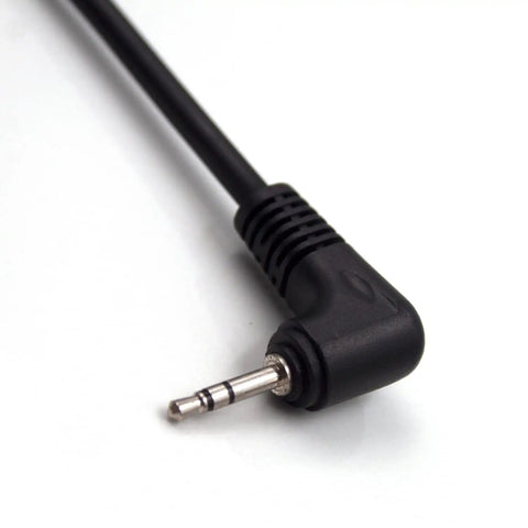 Close-up of a 2.5mm audio jack connector for Two-Pack 1 Pin 2.5mm Walkie Talkie Microphone For Two-Way Radios With Crystal Clear Audio