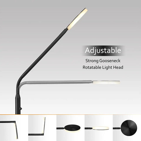 Dope Dimmable LED Floor Lamp With Adjustable Color Temperature For Bedside Reading And Crafting with 360 Degree Flexible Gooseneck