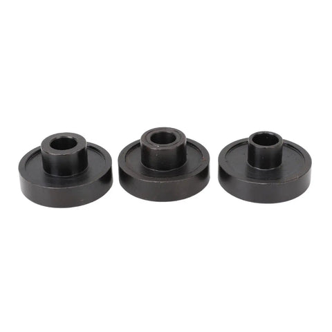 Badass 14 Piece Wheel Bearing Puller Extractor Tool Set For Car And Bike Repair With Steel Parts For Removing Bearings Easy Install On 0.75 Inch 25mm And 1 Inch Sizes: three black steel bearing puller plates