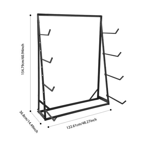 Heavy Duty Beefy Lumber Storage Rack With Adjustable 4 Tier Steel Shelves Wood Storage Organizer for garage