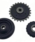 Hella Durable Motorcycle Timing Chain Roller Fits Honda NBC 110 S C 110 KWB SDH110 three black idler rollers and gears for stable valve operation