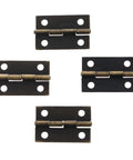 Rotating Concealed Hinge Set For Cabinets And Drawers, 10 Pack, 24x16mm Butt Hinges Bronze Gold Decorative Finish shown