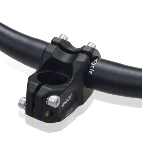 Close-up of 50mm Mountain Bike Stem With 31.8 Bar Clamp And 30 Degree Rise, Lightweight CNC 6061 T6 Aluminum, Four Bolt Bar Clamp