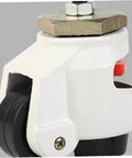 Close-up of Run Like A Dream Heavy Duty Swivel Caster showing steel mounting plate and nylon wheel for workshops.