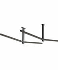Beefy Ceiling Kayak Rack For Two Kayaks Up To 250 Lbs Heavy Duty Adjustable Overhead Garage Hanger seen from side view