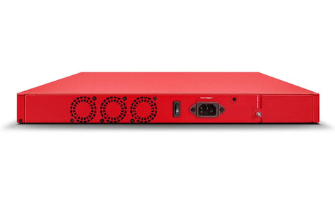 Kickass Rackmount Firewall With Multigig Ethernet And Sdwan Routing For Zero Hassle Network Defense Includes Three Year Comprehensive Security Suite For Midsize Office Setups back view with ventilation and power connection.