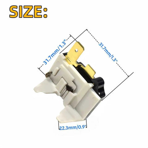 Dimensions of 3 Pin PTC Starter Relay And Overload Kit For Refrigerator Compressors 4.7 Ohm 110V