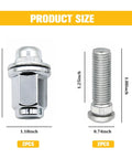 Heavy Duty M12 x 1.5 Steel Wheel Lug Nut Set For Toyota Cars Like Matrix And Celica Super Strong Automotive Hardware Kit You Gotta Have This Gear, size diagram