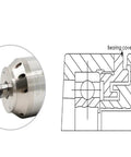Diagram of 4.5KW Water Cooled ER20 Spindle Motor D100mm With 5.5KW Inverter VFD For CNC Milling Machine showing bearing cover and labyrinth
