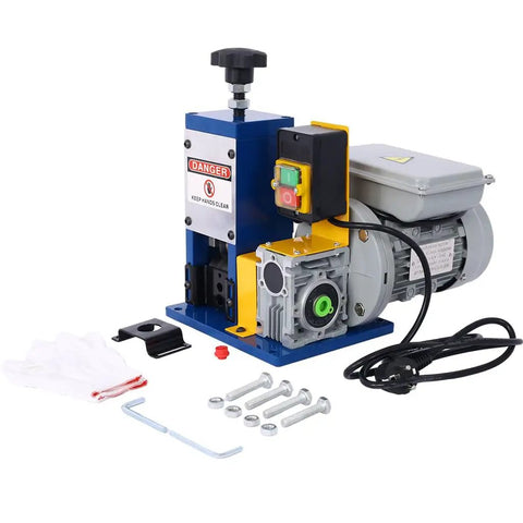 Top Pick Electric Wire Stripping Machine 180 Watt Auto Copper Cable Peeler with adjustable blades and aluminum alloy build.