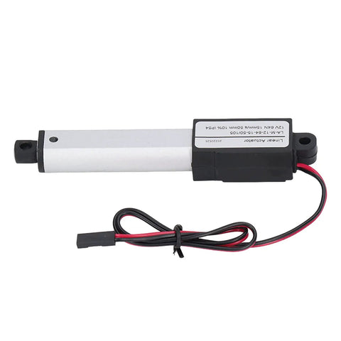 Top Shelf Heavy Duty L Shaped Electric Actuator With 50mm Stroke and Built In Limit Switch, compact design for smart home projects.