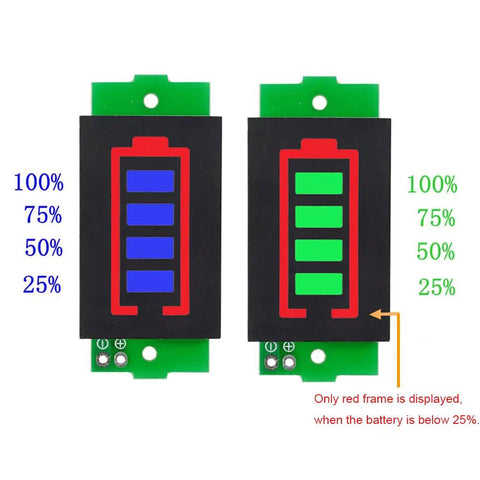Straight Up Legit 1 To 8S Lithium Battery Capacity Monitor And Green Digital Volt Tester For LiPo Cells displays battery levels.