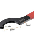 Heavy Duty High Carbon Steel Er25 Er32 Er40 Hook Wrench Spanner With Anti Slip Grip For Precise Tightening Lathe Milling Chuck Collet Clamping showing dimensions and handle design.