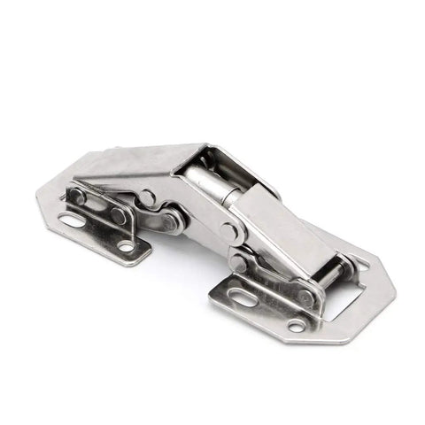 Two Pack Concealed Kitchen Cabinet Door Hinges Easy Mount 90 Degree Sprung Hinges in silver finish for cabinets
