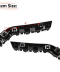 Front view: RLB-HILON bumper brackets for Honda Civic 2016–2021, black plastic, driver and passenger side pair.