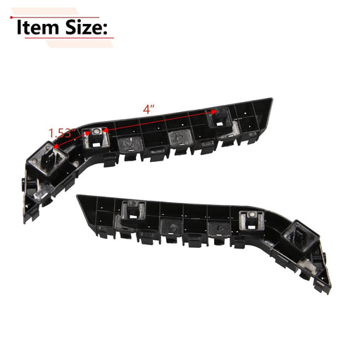 Front view: RLB-HILON bumper brackets for Honda Civic 2016–2021, black plastic, driver and passenger side pair.