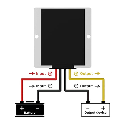 Wiring diagram for 36V Or 48V DC Buck Converter To 24V 20A 480W Voltage Regulator Module For Golf Carts Trucks