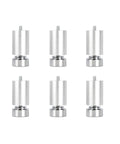 Adjustable Aluminum Furniture Legs M10 1.5mm Threaded Metal Feet For Sofa Couch Table Desk Bed Washing Machine Stand 6 Pack Silver 2 Inch Heavy Duty Reinforced Screw Anti Slip Pad