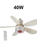 3 in 1 LED Smart Ceiling Fan Light with BT Speaker Remote (40W White) with remote control and four white blades.