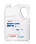 Heavy Duty Sodium Silicate Solution Water Glass One Gallon Industrial Grade High Purity Pro Level Multi Purpose Adhesive Sealant For Concrete Sealing Metal Casting Soap Making Tasks in a white jug with a handle.