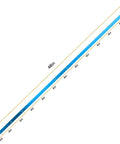 8 Pack Aluminum T Tracks For Woodworking, 48 Inch Length, Light Blue Double Cut Profile with predrilled holes, shown straight angle