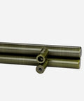 Heavy Duty 47 Inch Push Pull Door Handle In Antique Bronze, Real SUS 304 Stainless Steel With Solid Standoffs For Front Doors, Barn Doors, And Glass Shower Doors, Built Tough, Easy Install, Built To Last, close-up of standoff ends