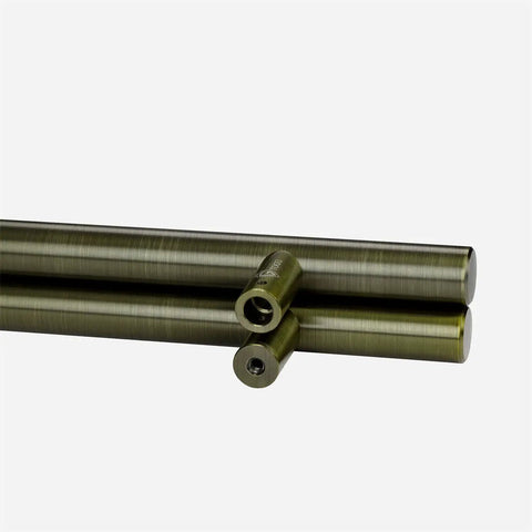 Heavy Duty 47 Inch Push Pull Door Handle In Antique Bronze, Real SUS 304 Stainless Steel With Solid Standoffs For Front Doors, Barn Doors, And Glass Shower Doors, Built Tough, Easy Install, Built To Last, close-up of standoff ends