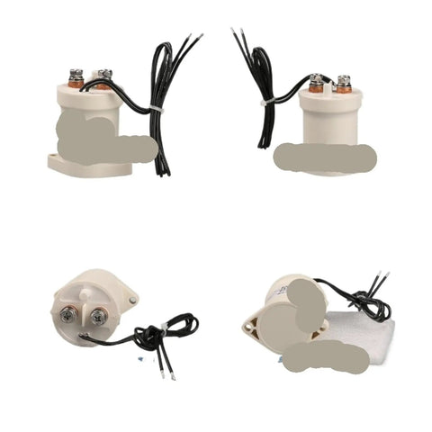 Rock Solid Heavy Duty DC Contactor And EV Charger Relay Switch For High Voltage Systems showing wiring and connectors.
