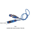 Blue Fencing Foil Cord for Epee Mask with Clamp, clear body cable, portable training wire for sparring, 5.5cm length