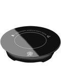 Kickass Smart Touch Cup Warmer Plate 15W Constant Temperature Heating Coaster in black with ON/OFF button for coffee tea at home