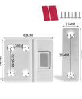 Magnetic Cabinet Door Catch With Strong Hold Steel Latch For Closets And Cupboards Easy Install With Included Screws Silver Finish 43x38mm