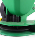 Close-up of All Purpose Handheld Grass Seed Spreader for Lawn Care with adjustable settings for year-round use.